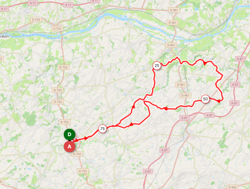 MARDI - 22 - N°462 E/N/E - 82 KMS / N°463 E/N/E - 70 kms