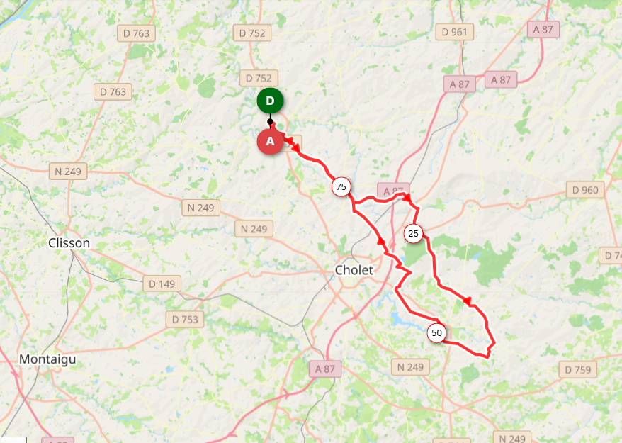 MARDI - 29 - N°464 /S/ - 87 KMS / N°465 /S/ - 75 kms