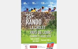 Rando du Samedi  &quot;Cholet Pays de Loire&quot;  RDV à 6h45 au local